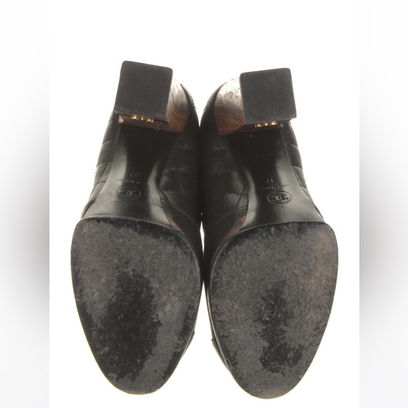 Chanel Black Leather Ankle Booties - Picture 14 of 16